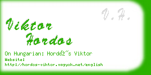 viktor hordos business card